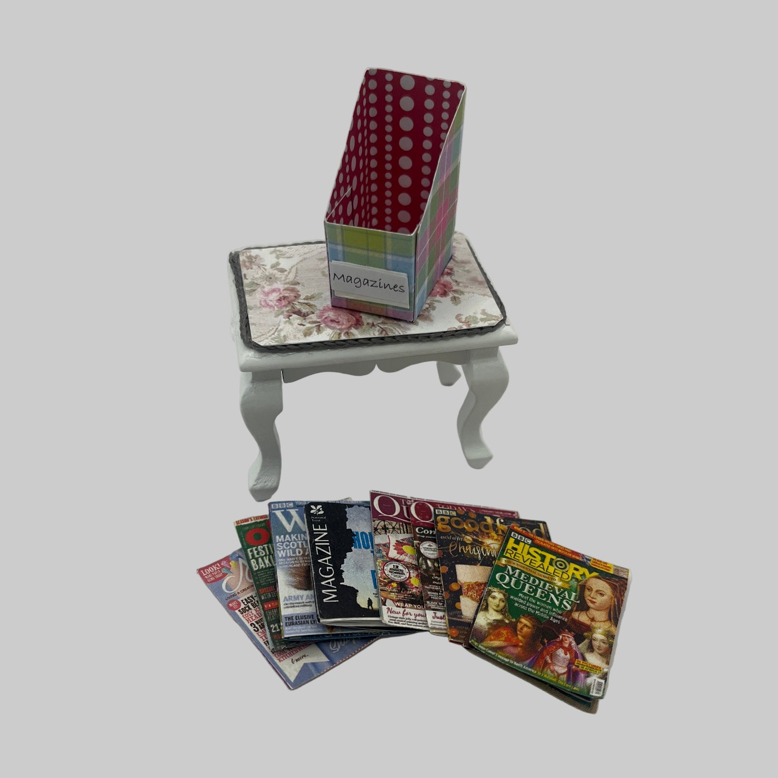 Dolls house magazines in folder