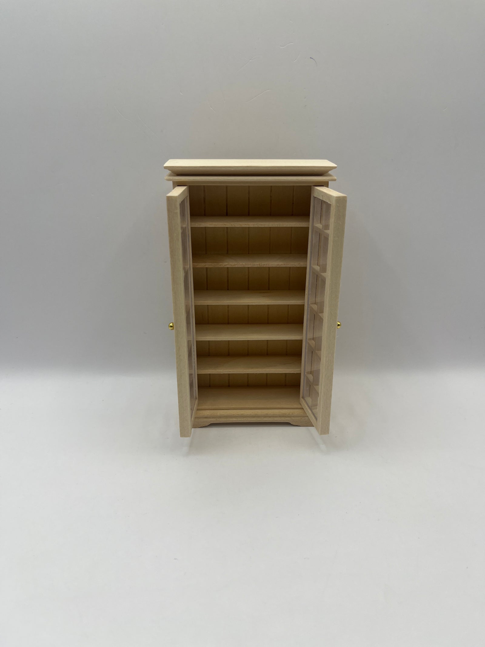Bare wood book cabinet
