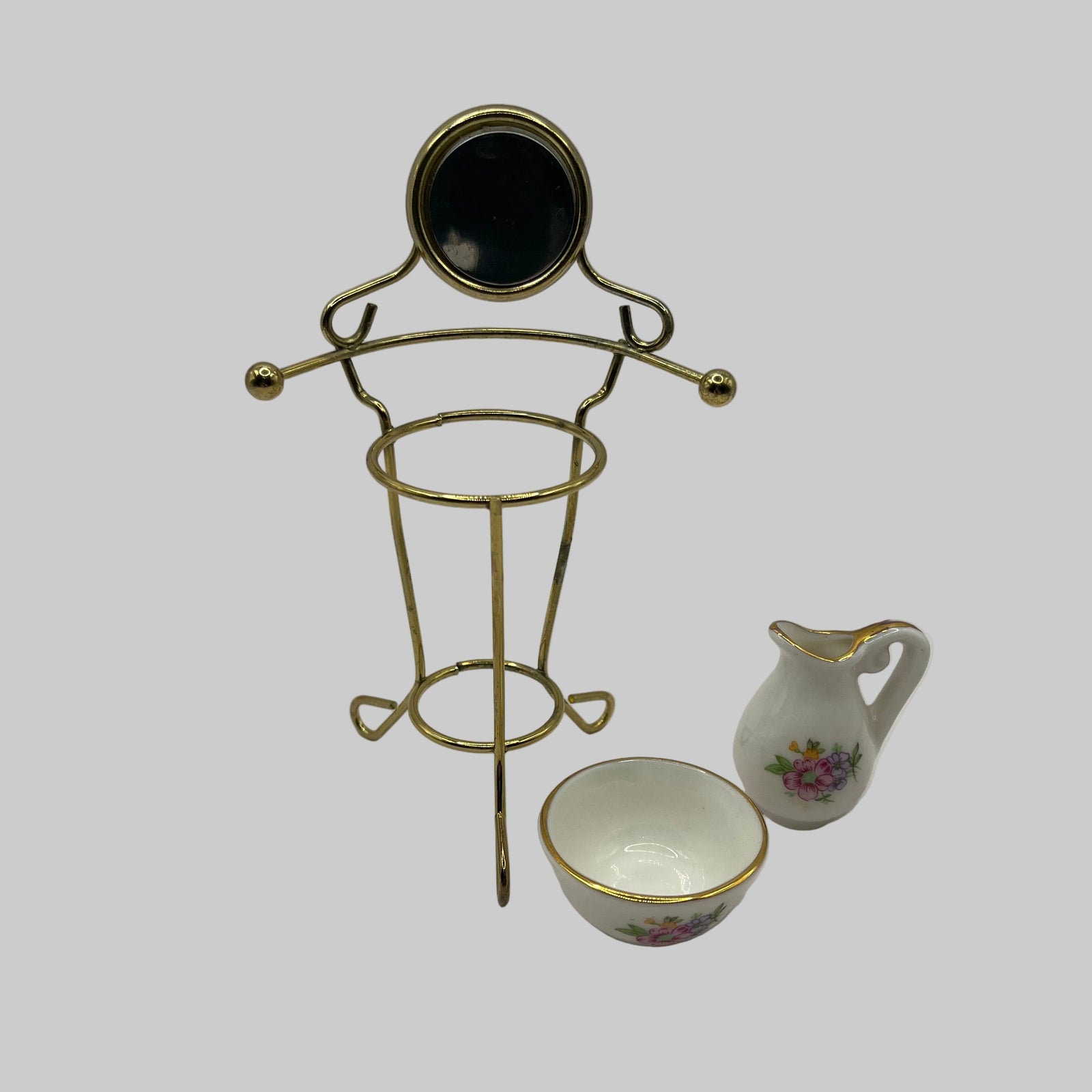 Dolls house brass wash stand