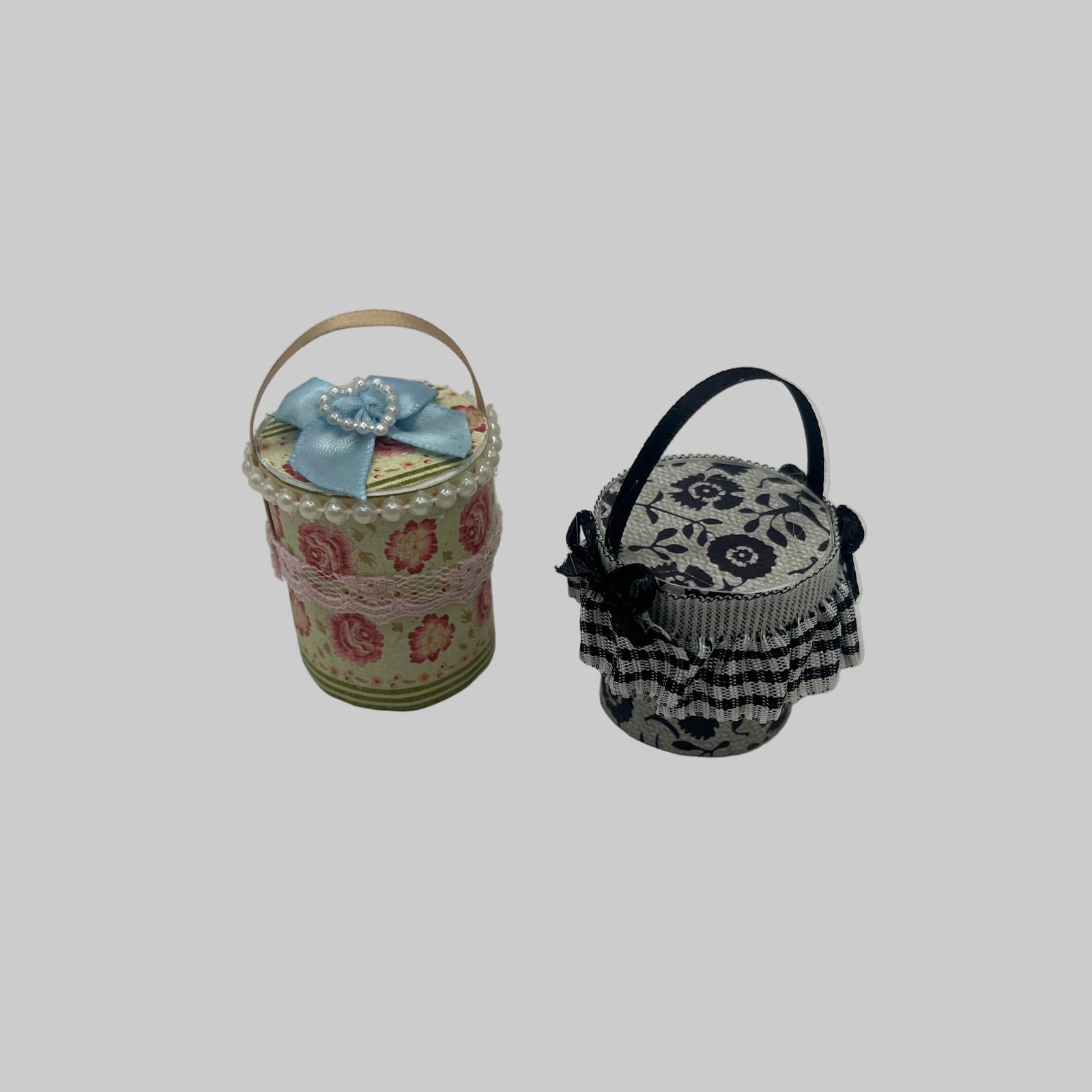 Dolls house hat boxes