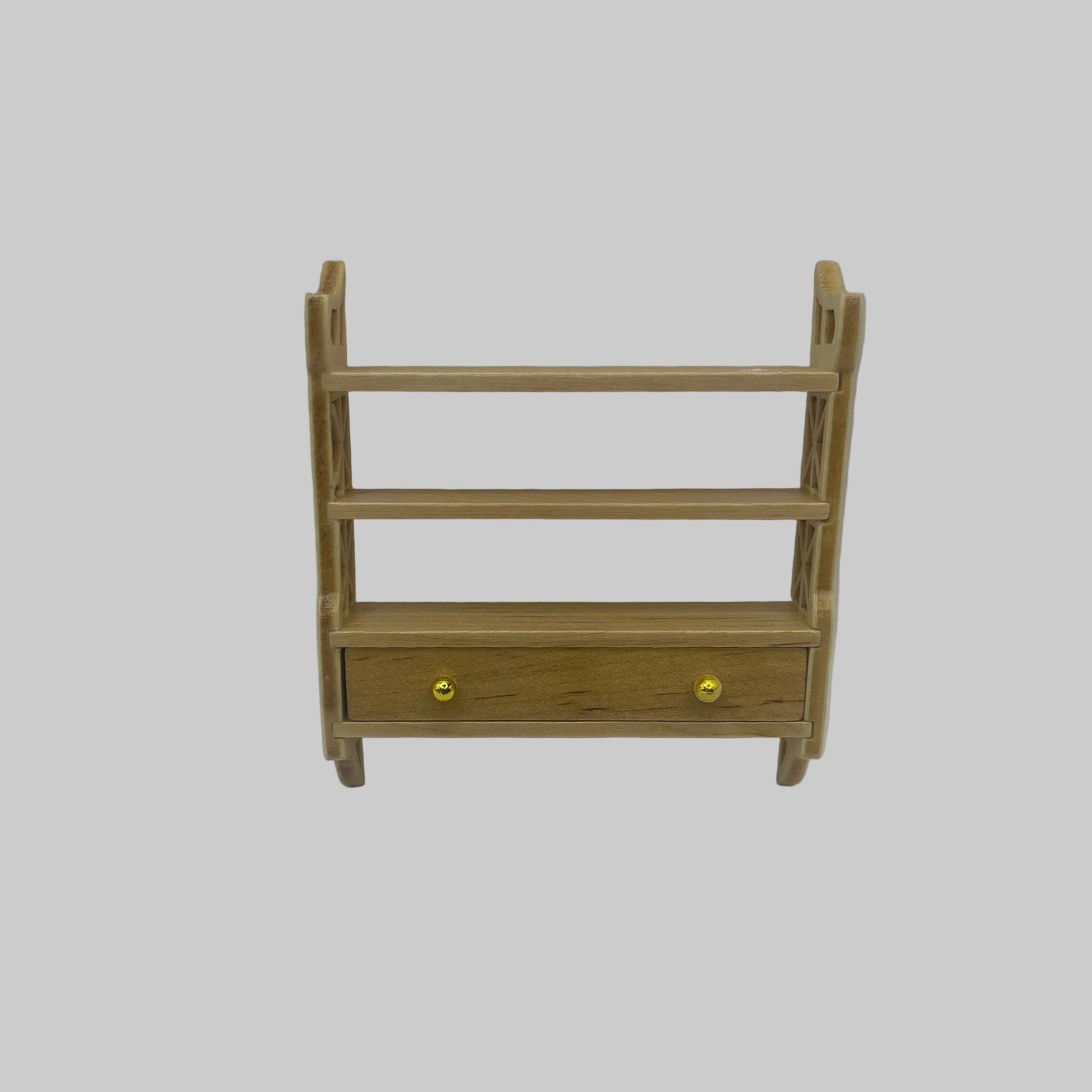 Dolls house pine wall shelf