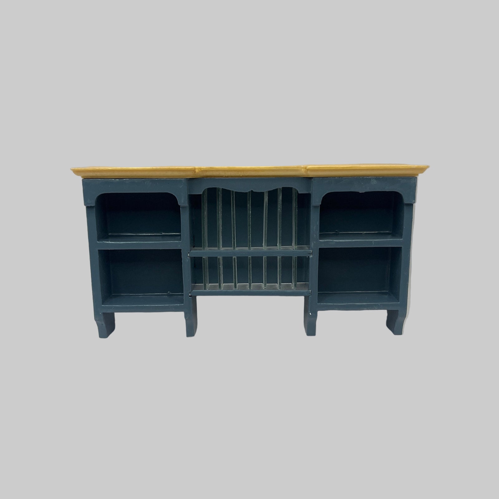 9297 - Contemporary blue wall plate rack