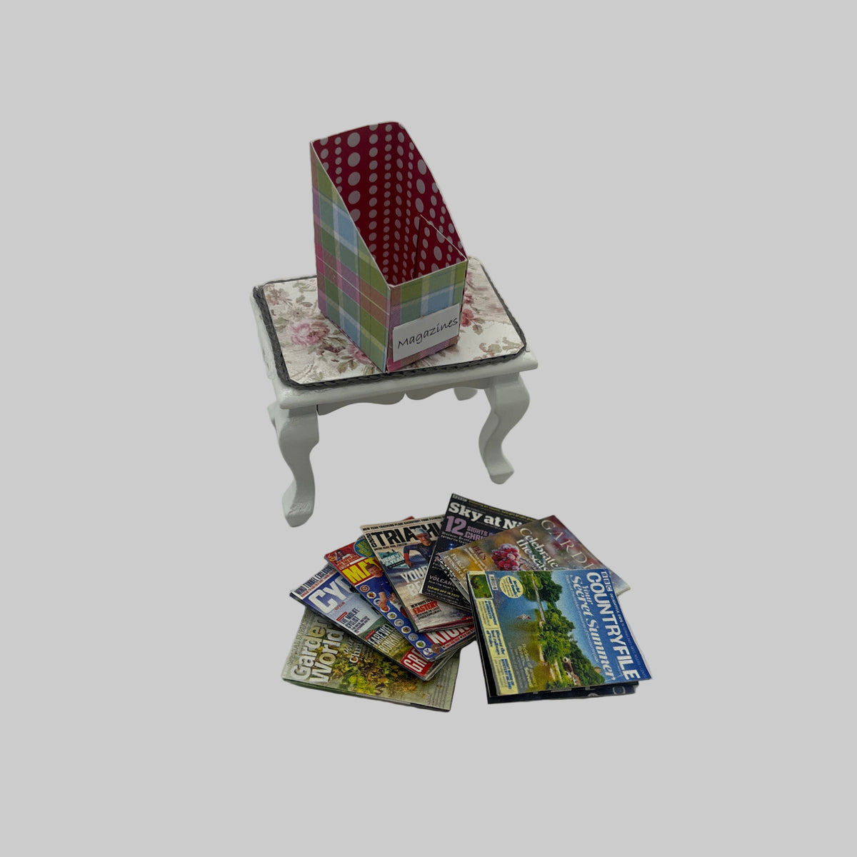 Dolls house magazines in folder