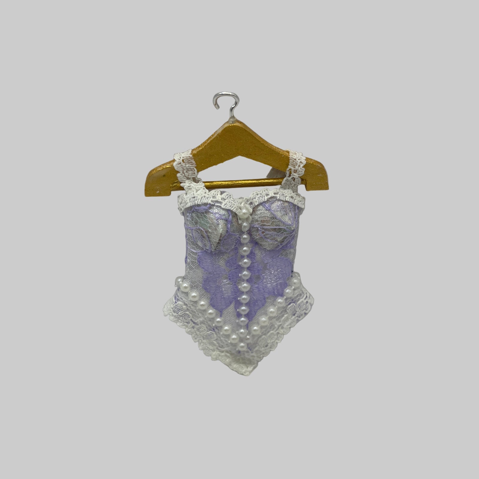 dolls house lilac lace corset