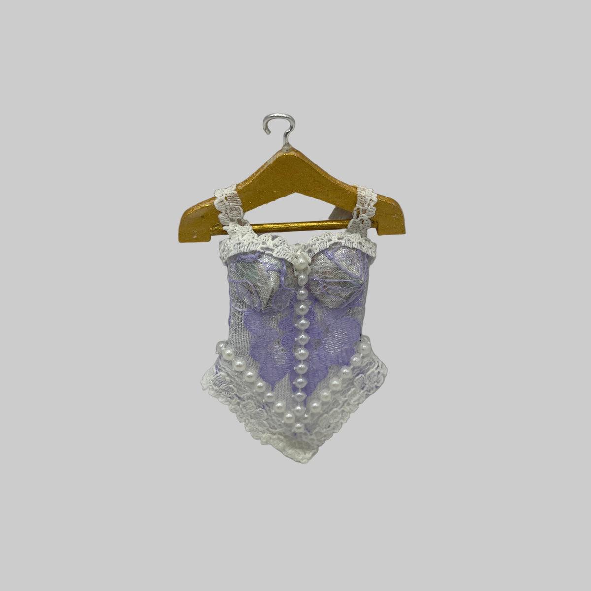 dolls house lilac lace corset