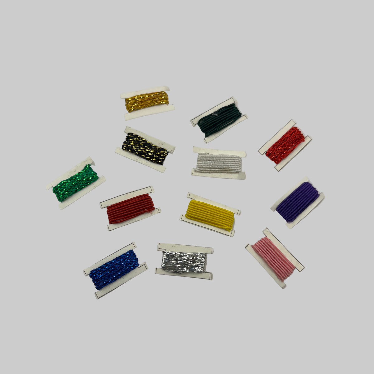 Sewing threads on cards