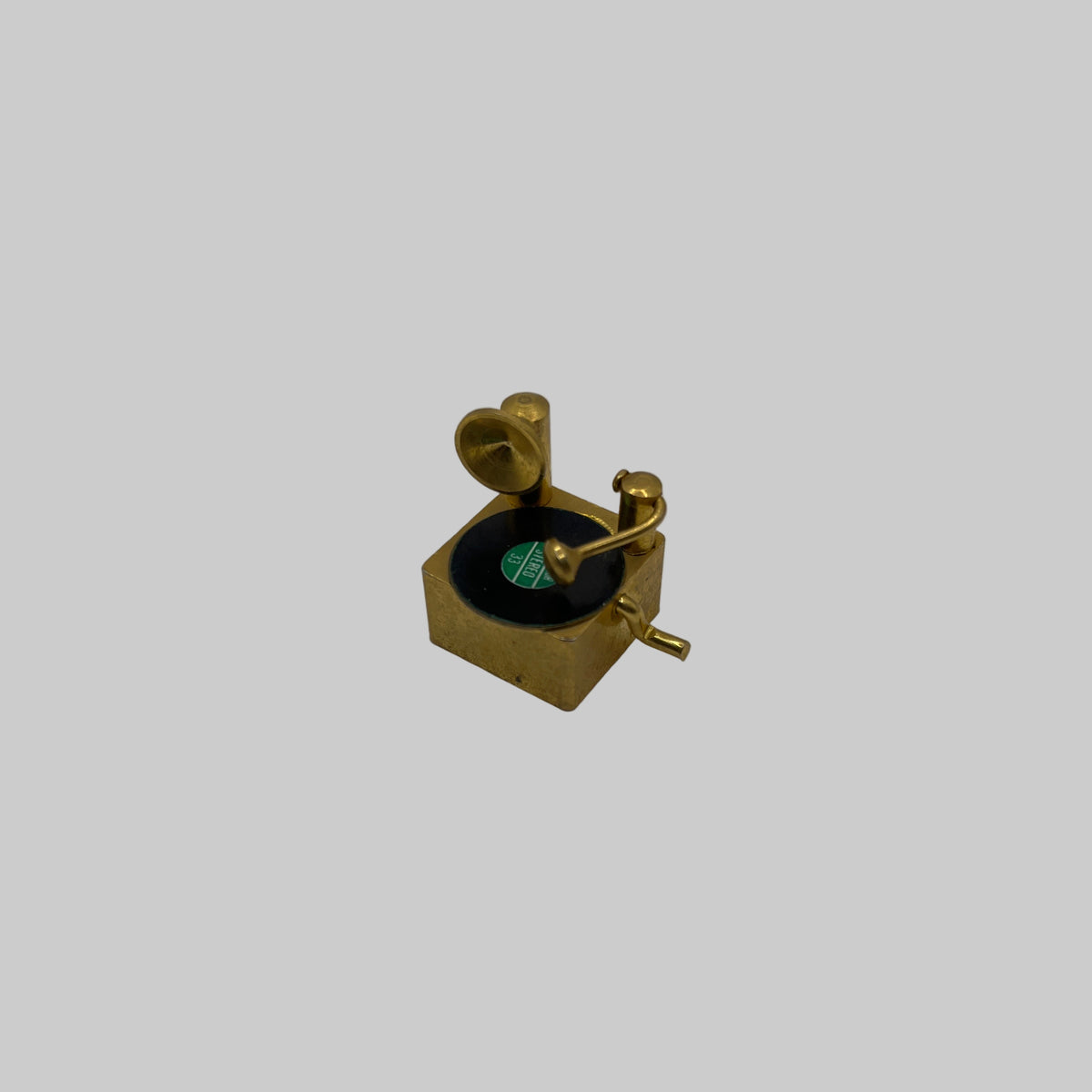 dolls house brass gramophone