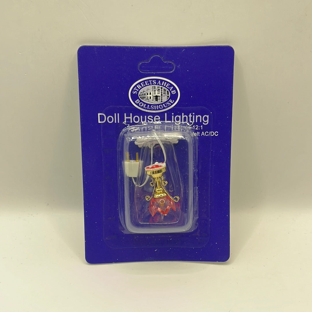 DE121B - Lily ceiling light, pink shade