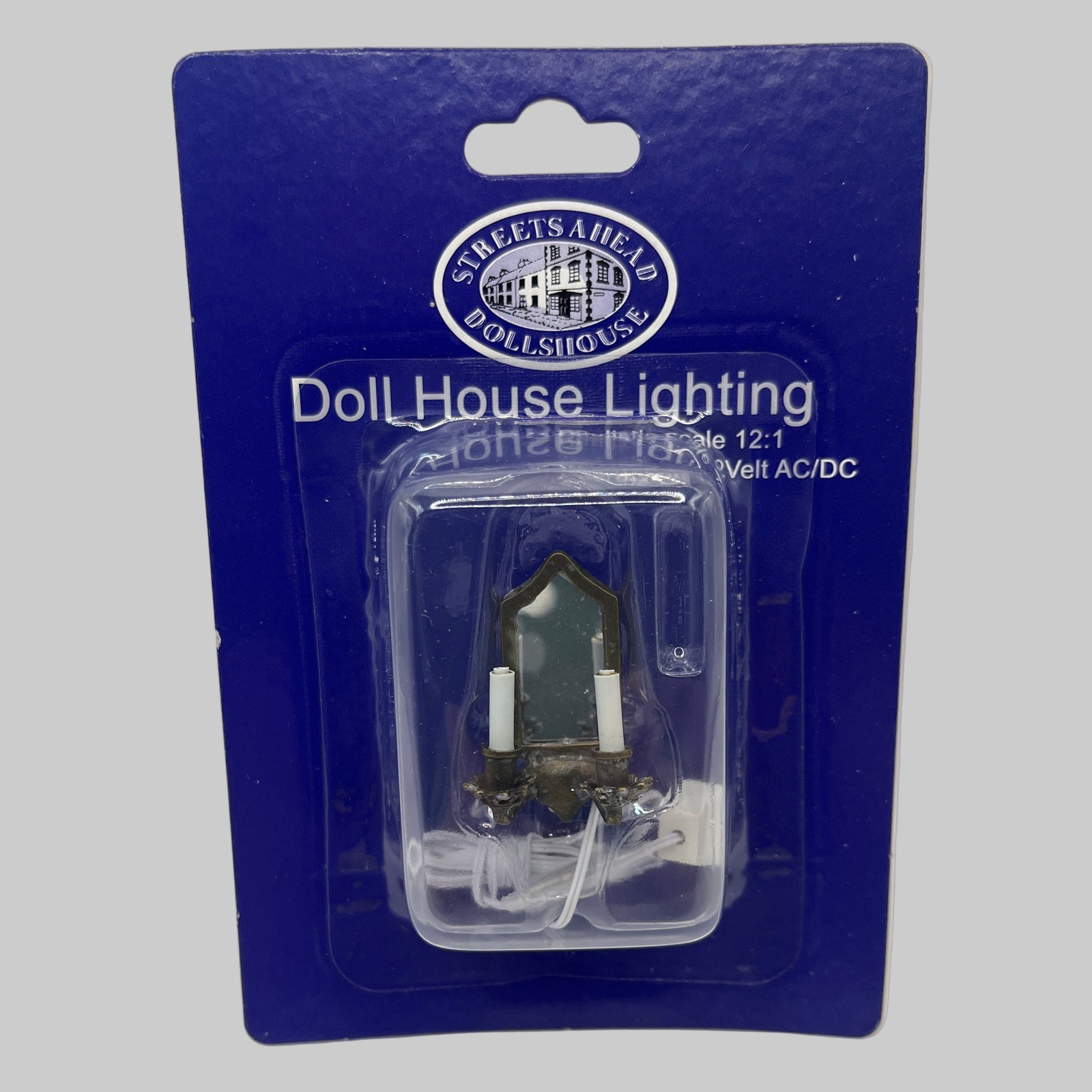 Dolls house mirrored wall candle light