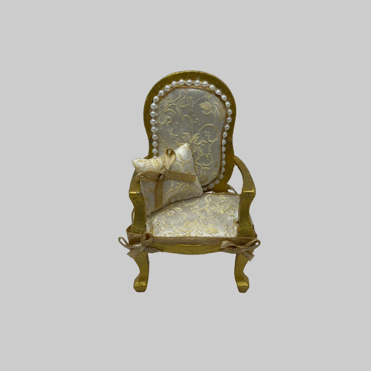 dolls house gold chair