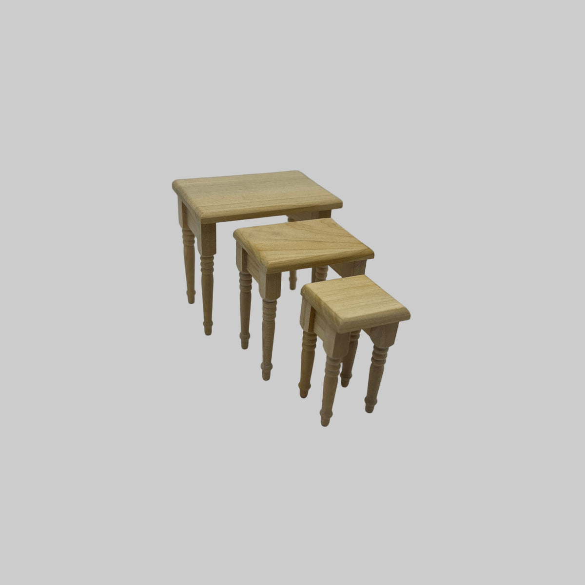 BEF196 - Bare wood nest of tables