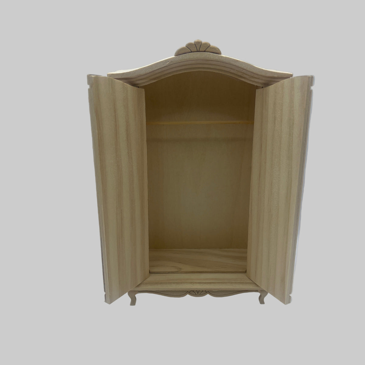 Bare wood French style double wardrobe