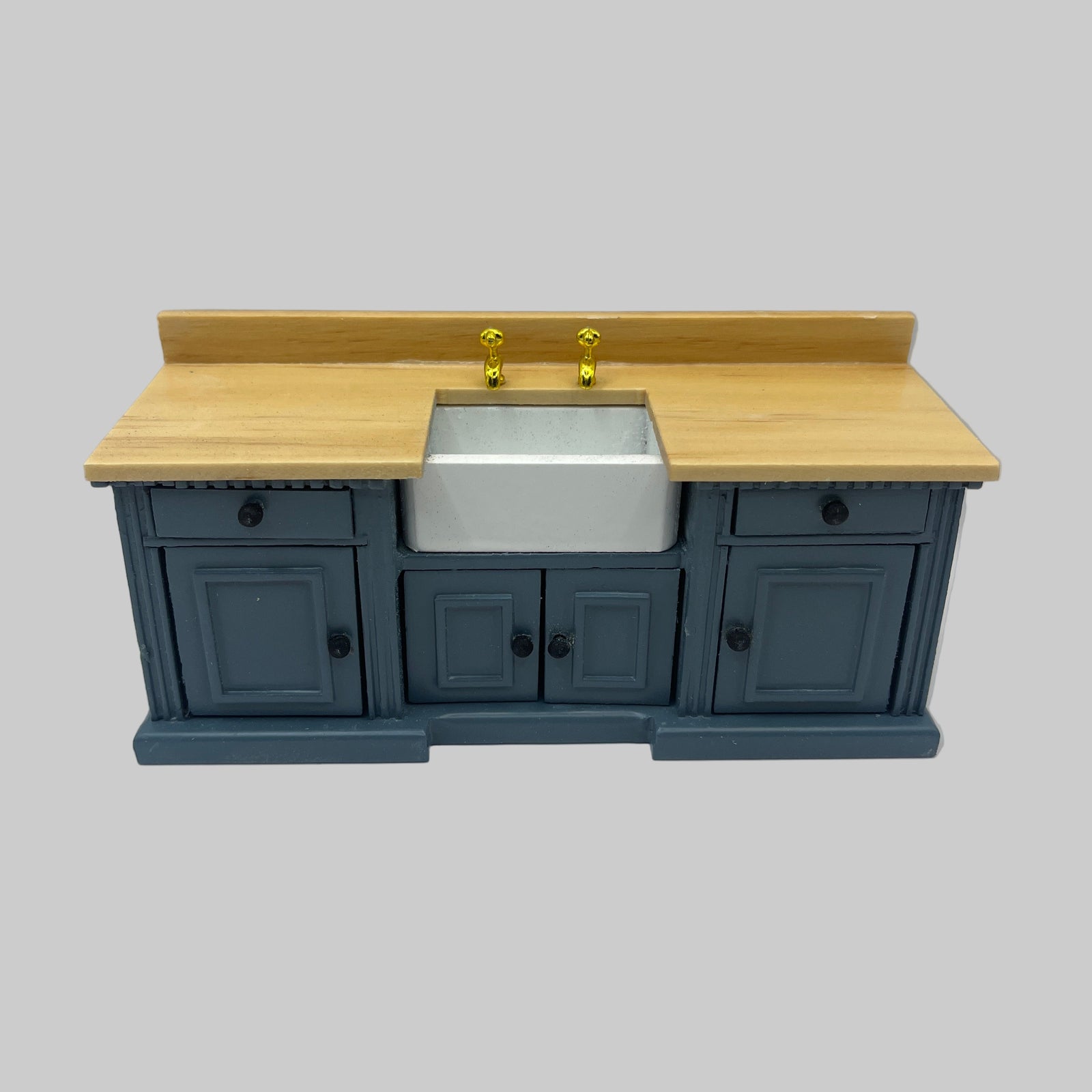 9334 - Contemporary blue Belfast sink unit
