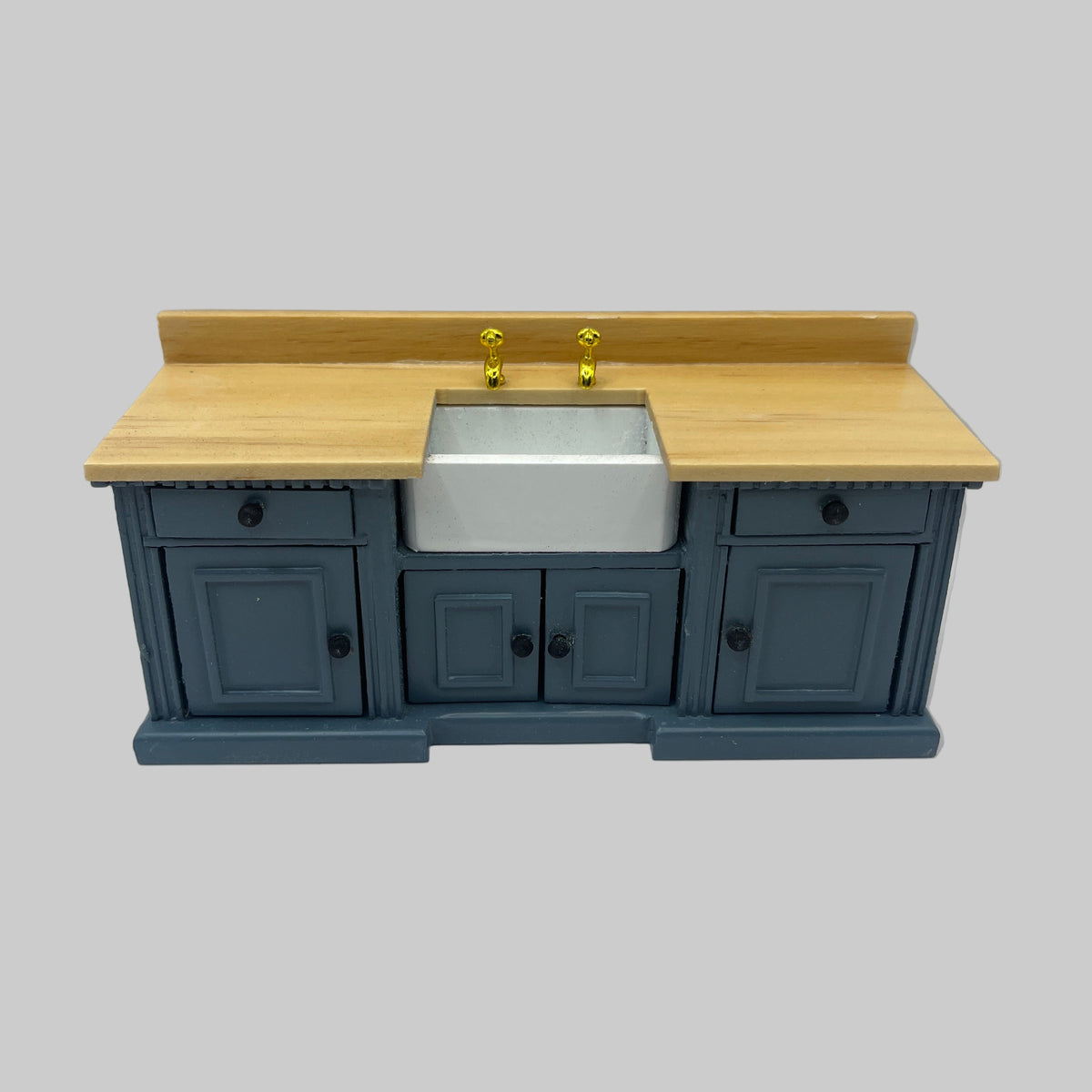 9334 - Contemporary blue Belfast sink unit