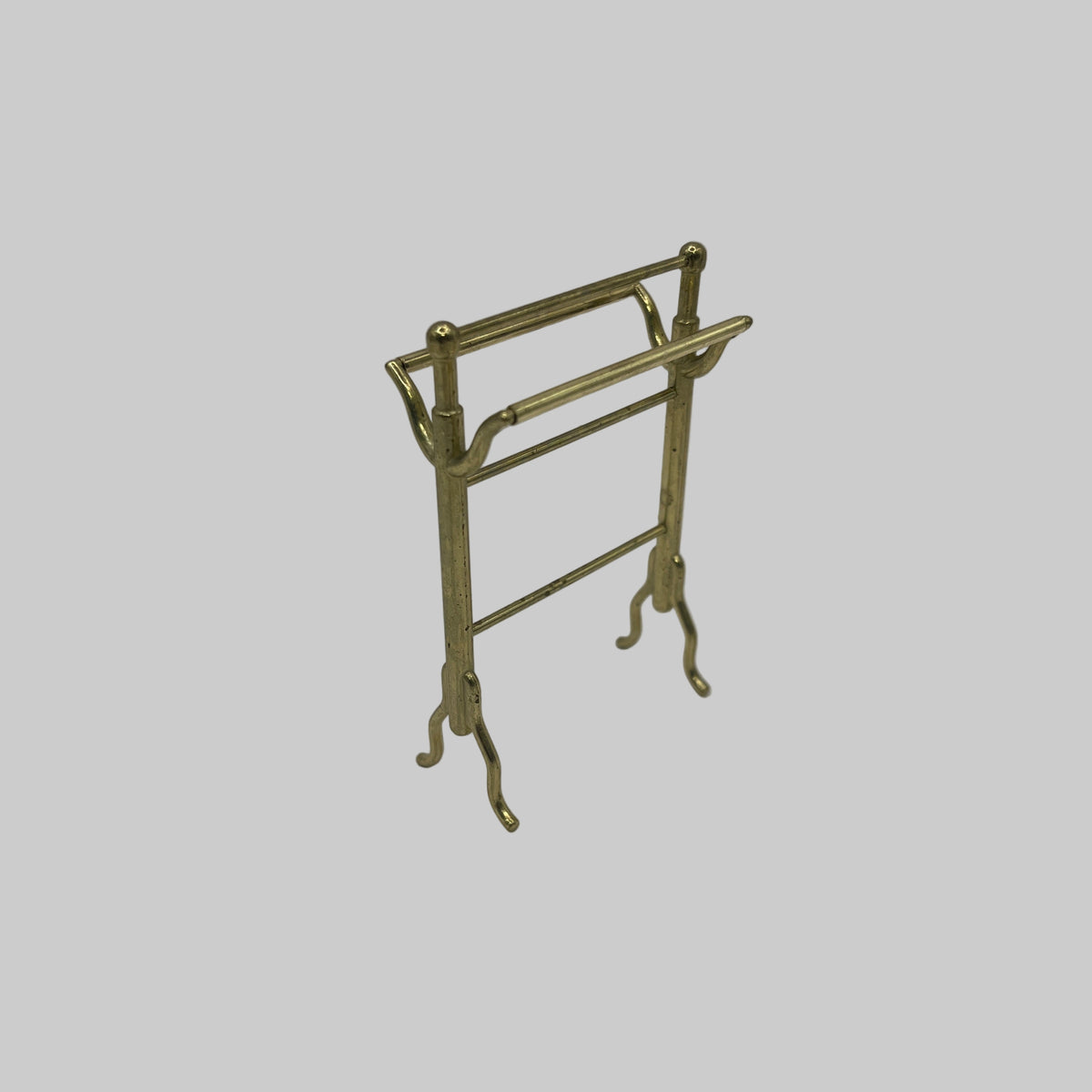 Dolls house brass towel rail