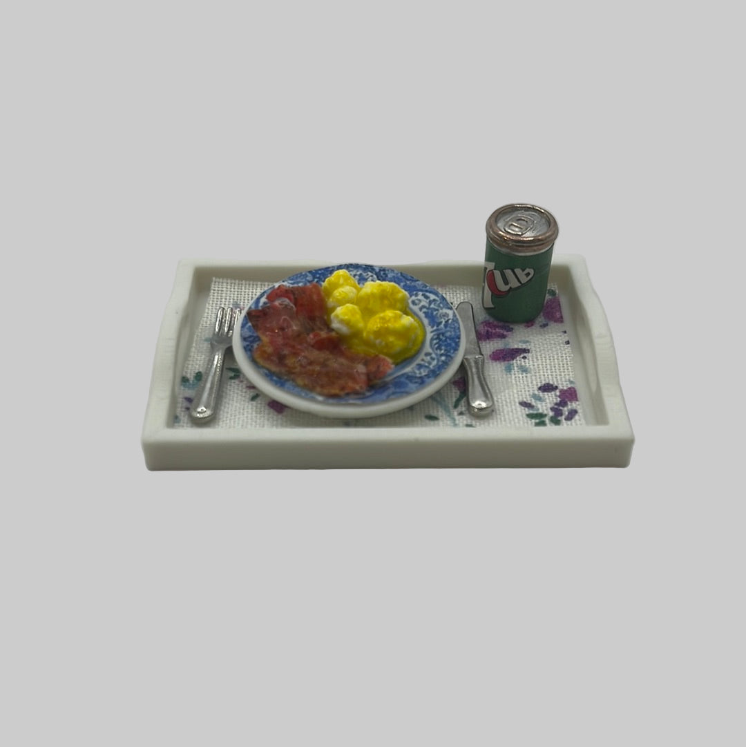 ZR101 - Dinner and drink on tray