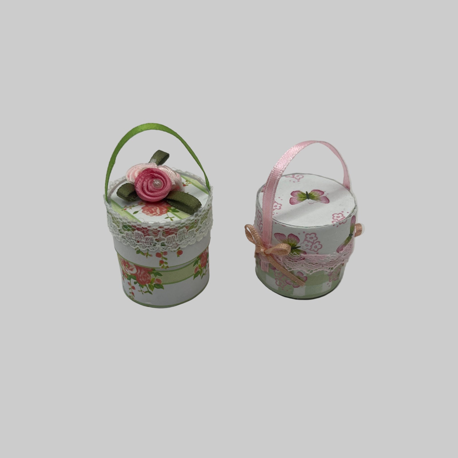 Dolls house hat boxes