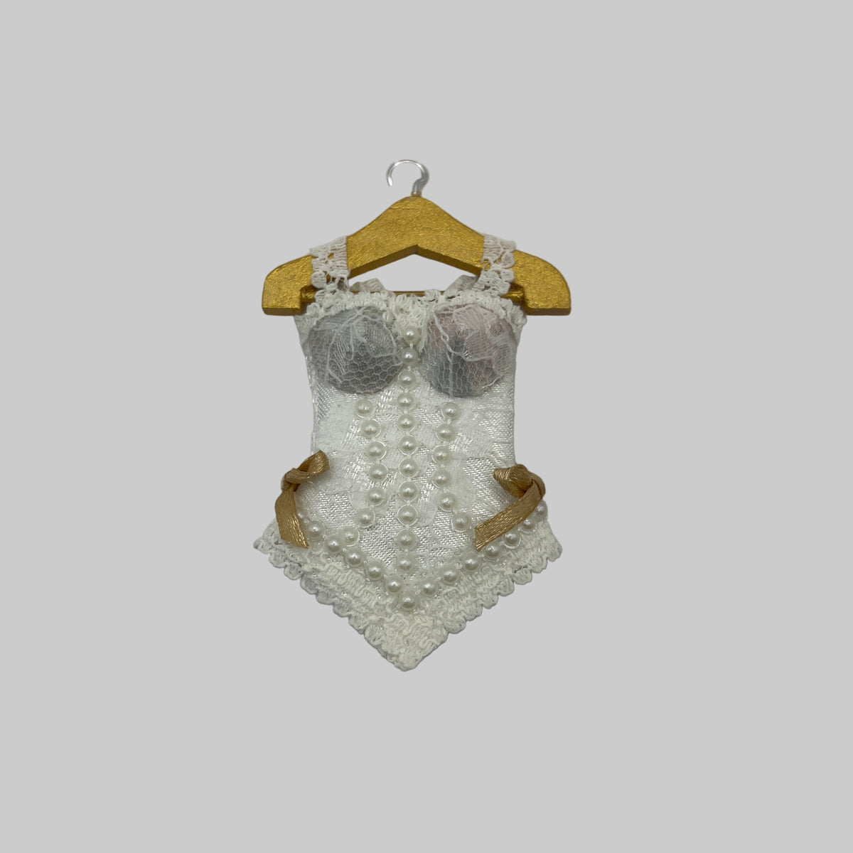 dolls house white lace corset