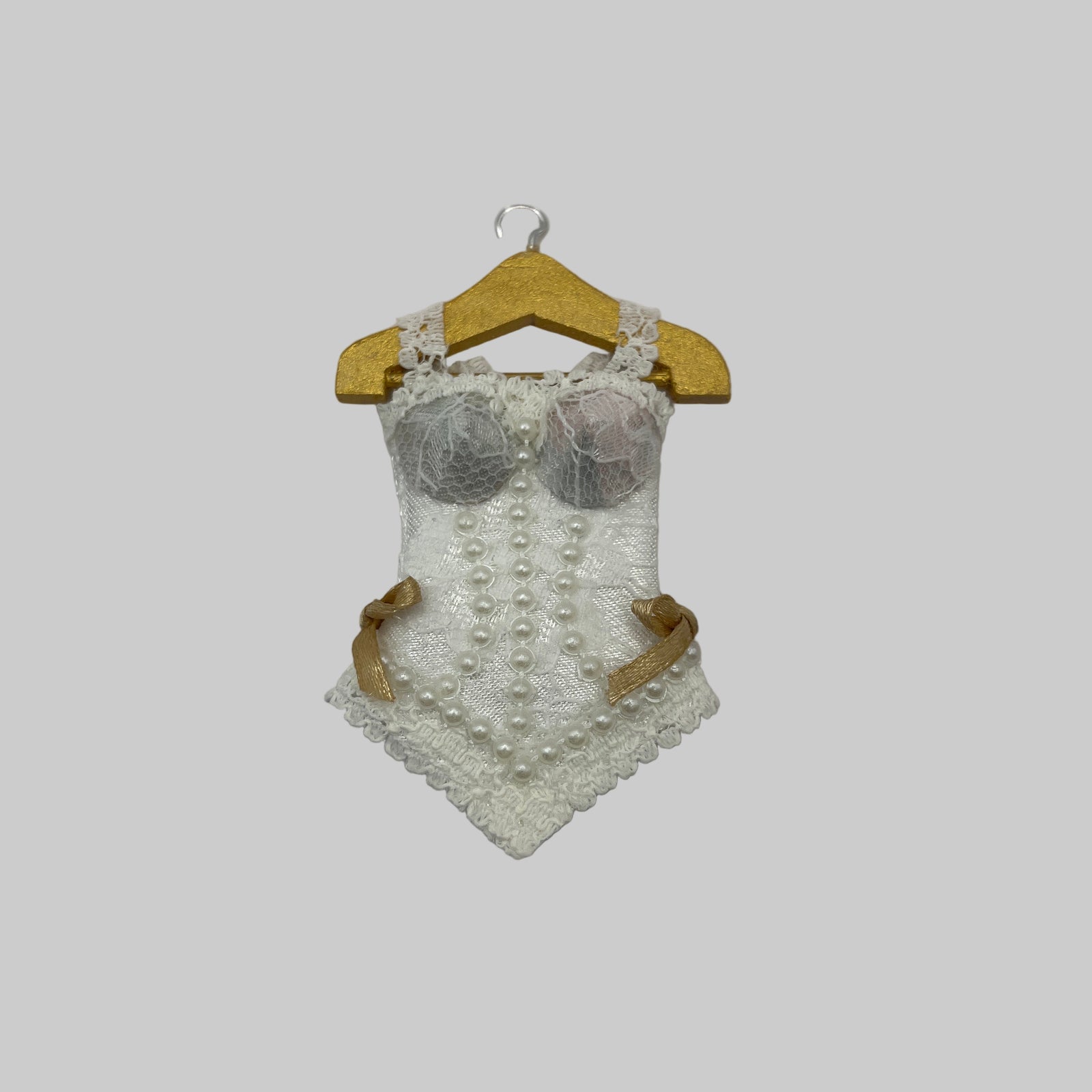 dolls house white lace corset