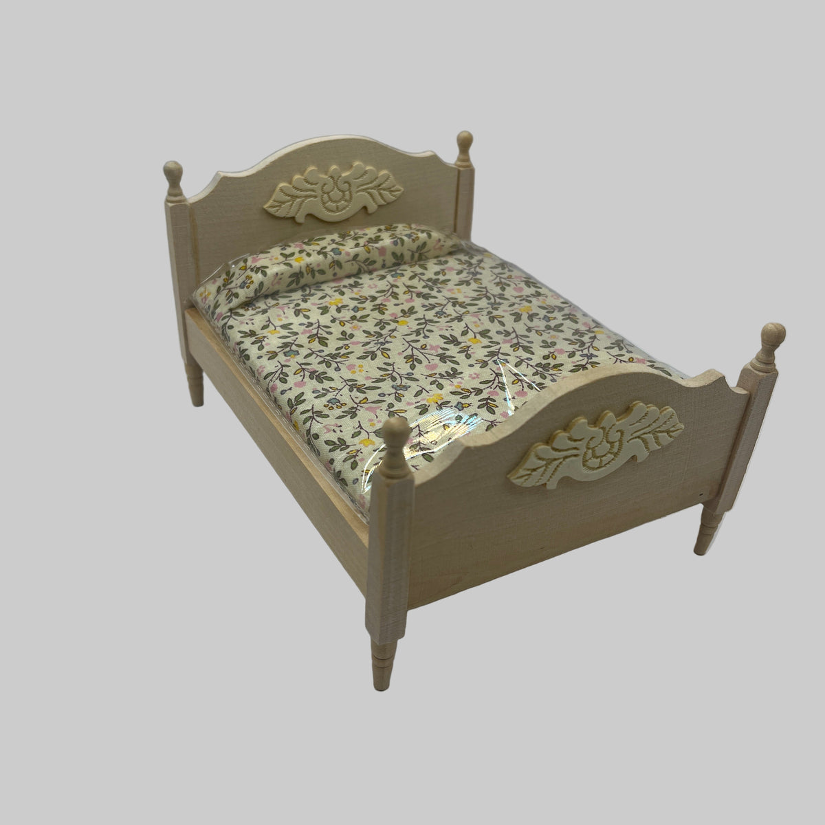 BEF068 - Bare wood double bed