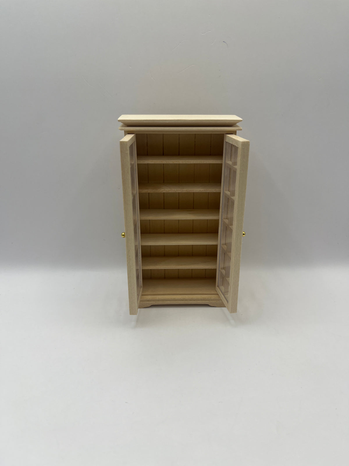 Bare wood book cabinet