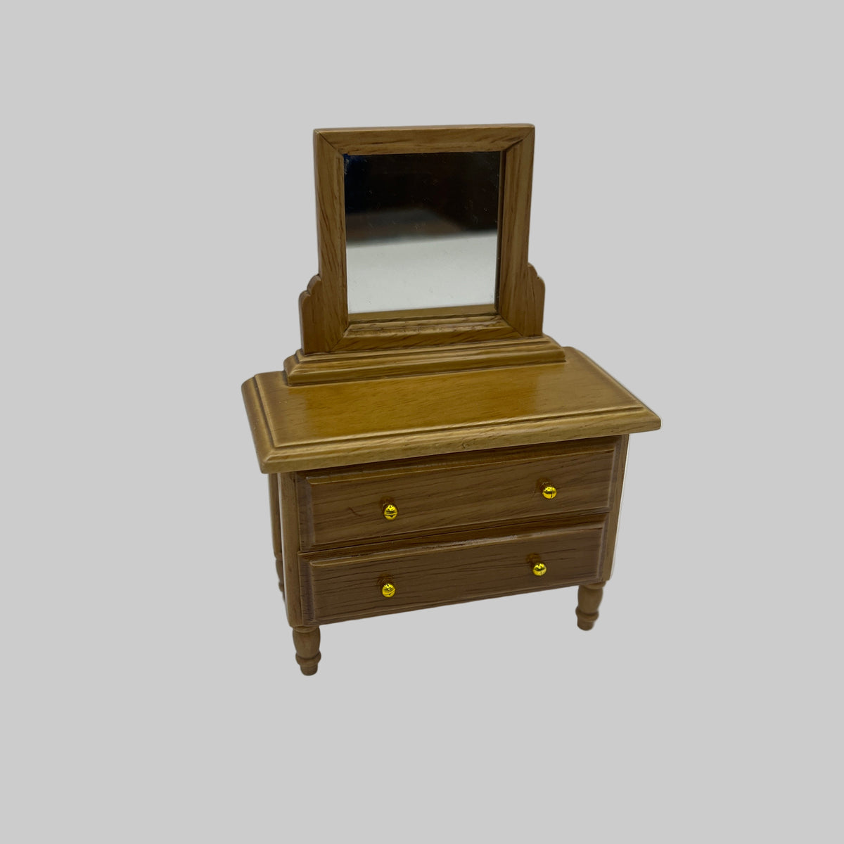 Dolls house dressing table with mirror