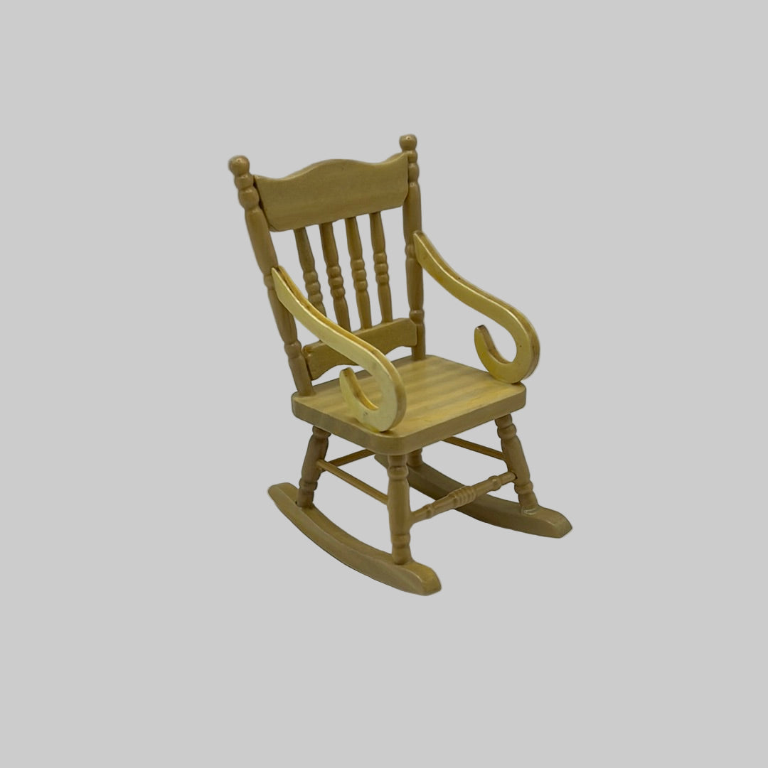 Dolls house pine rocking chair