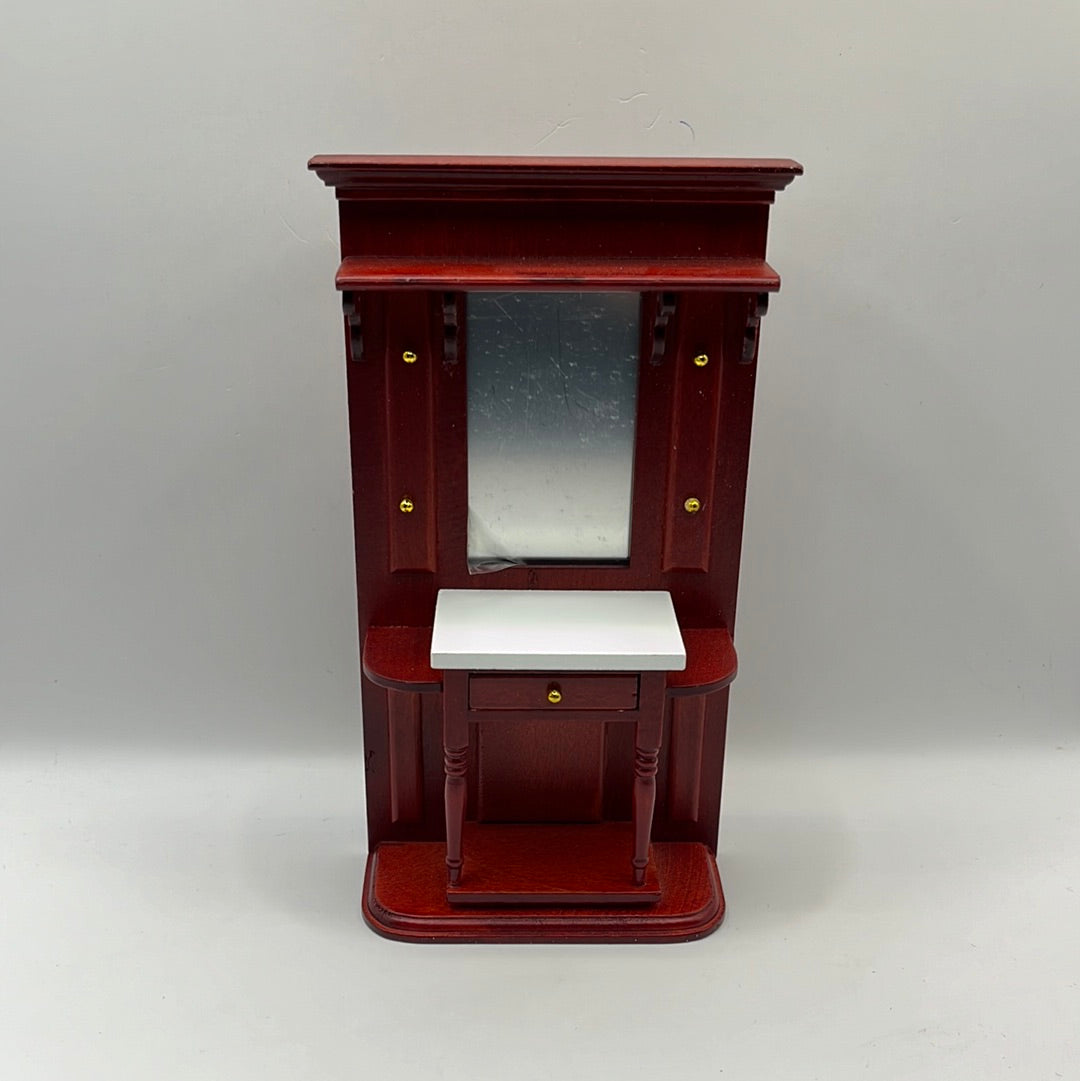 DF1585 - Mahogany hall stand with mirror