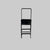 OUT031 - Black metal step ladder