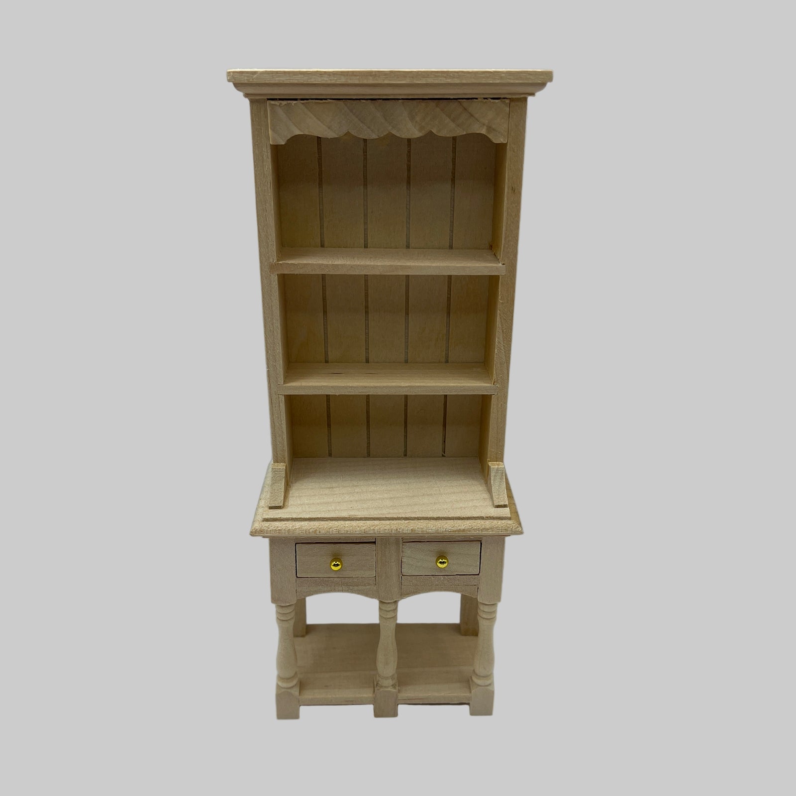 BEF005 - 2 drawer bare wood dresser