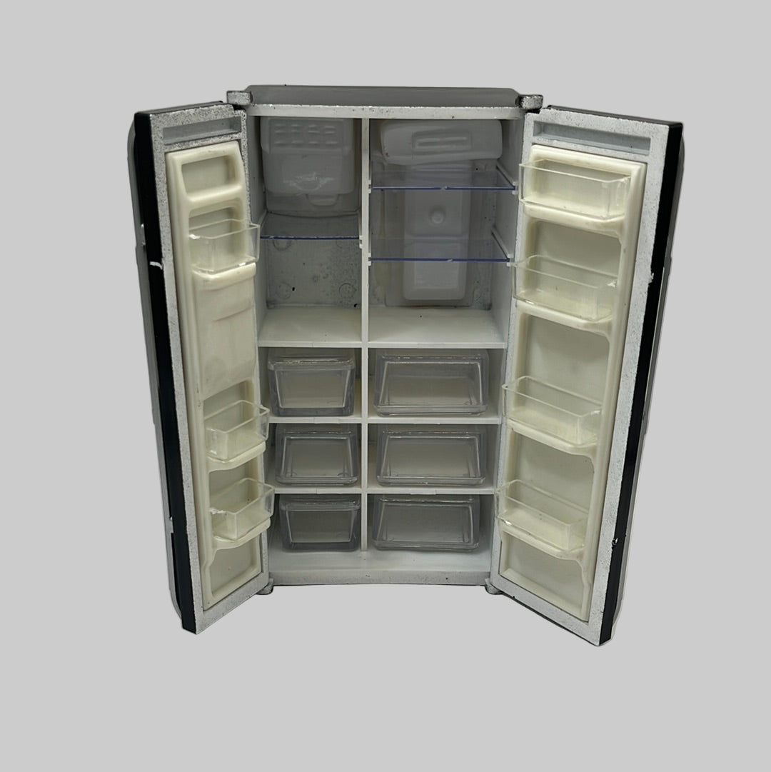 American deluxe black fridge freezer