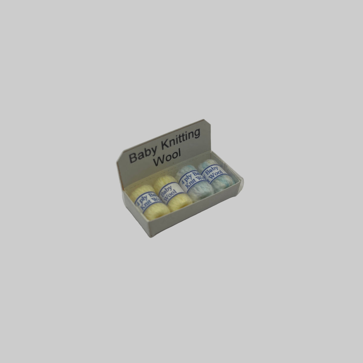 dolls house box of baby wool