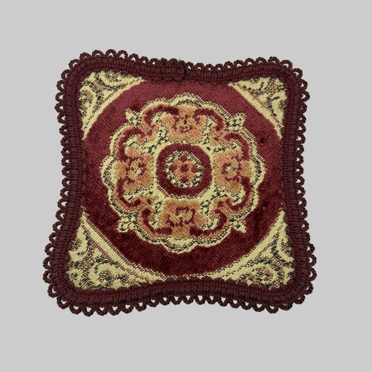 DEC088 - Burgundy shaped rug