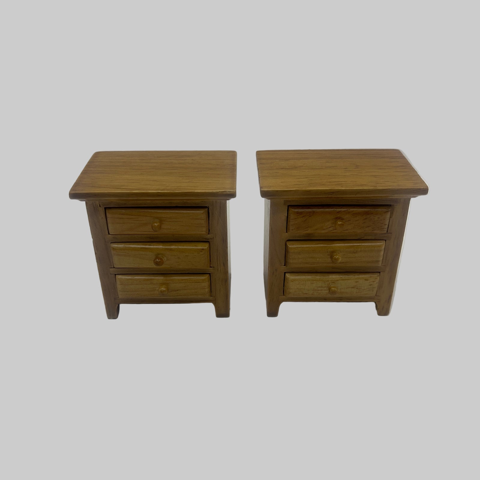 Dolls house pine bedside cabinets