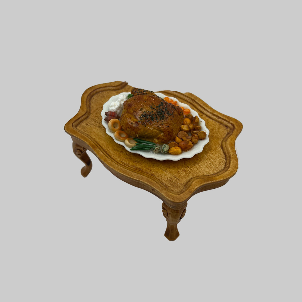 Dolls house roast turkey platter