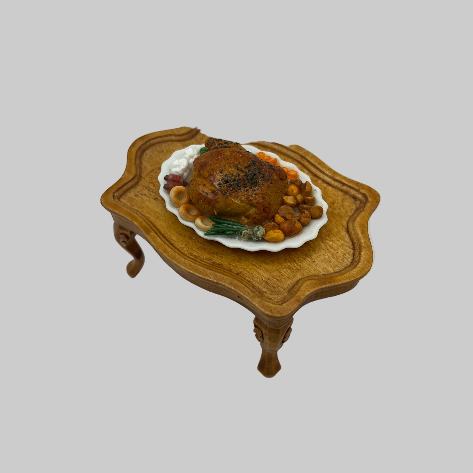 Dolls house roast turkey platter