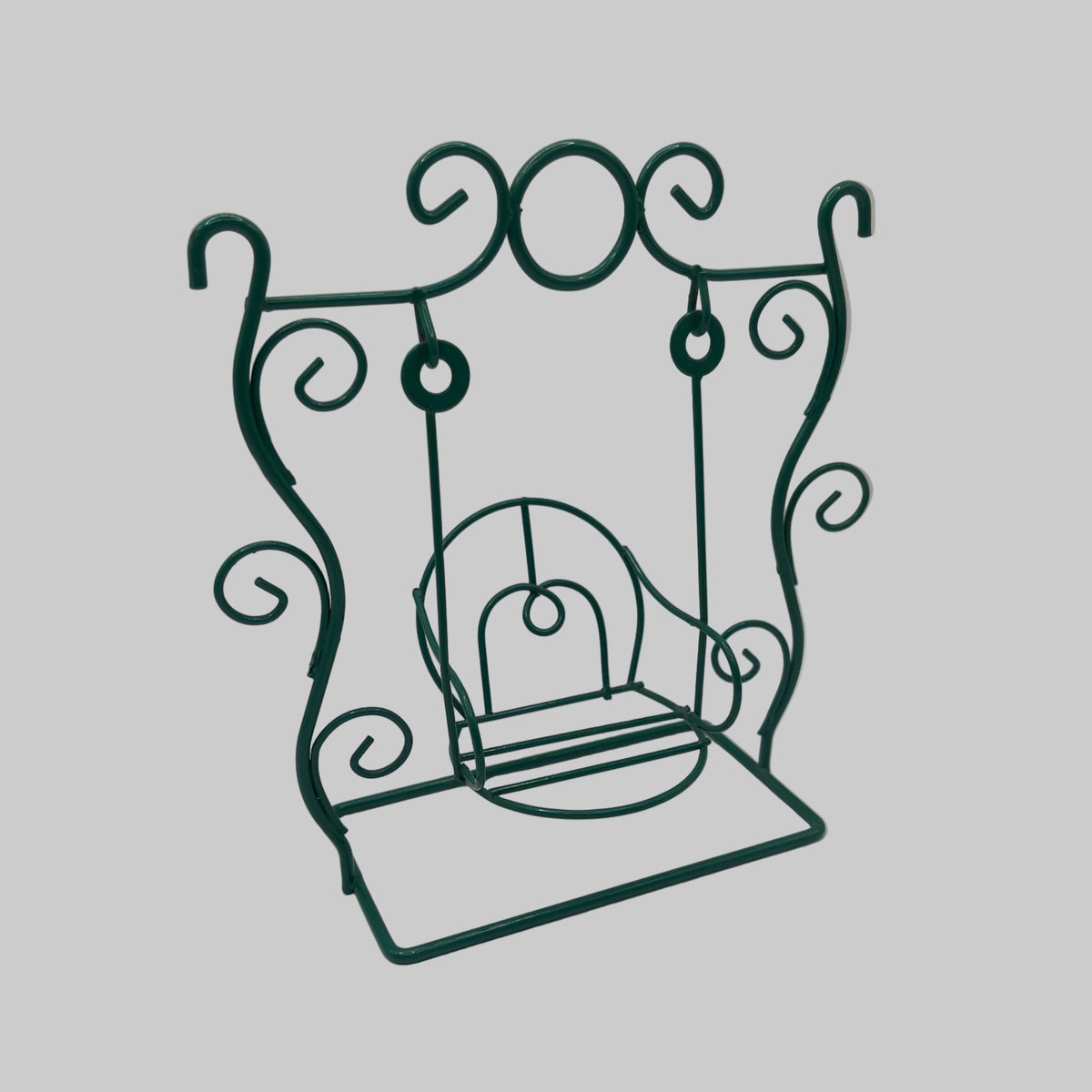 OUT009 - Green metal garden swing seat