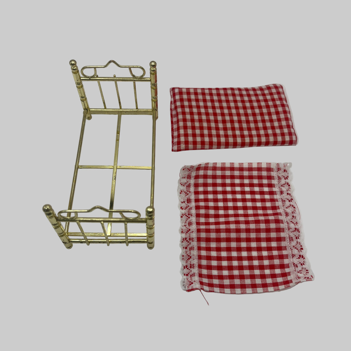 Dolls house child&#39;s brass bed frame