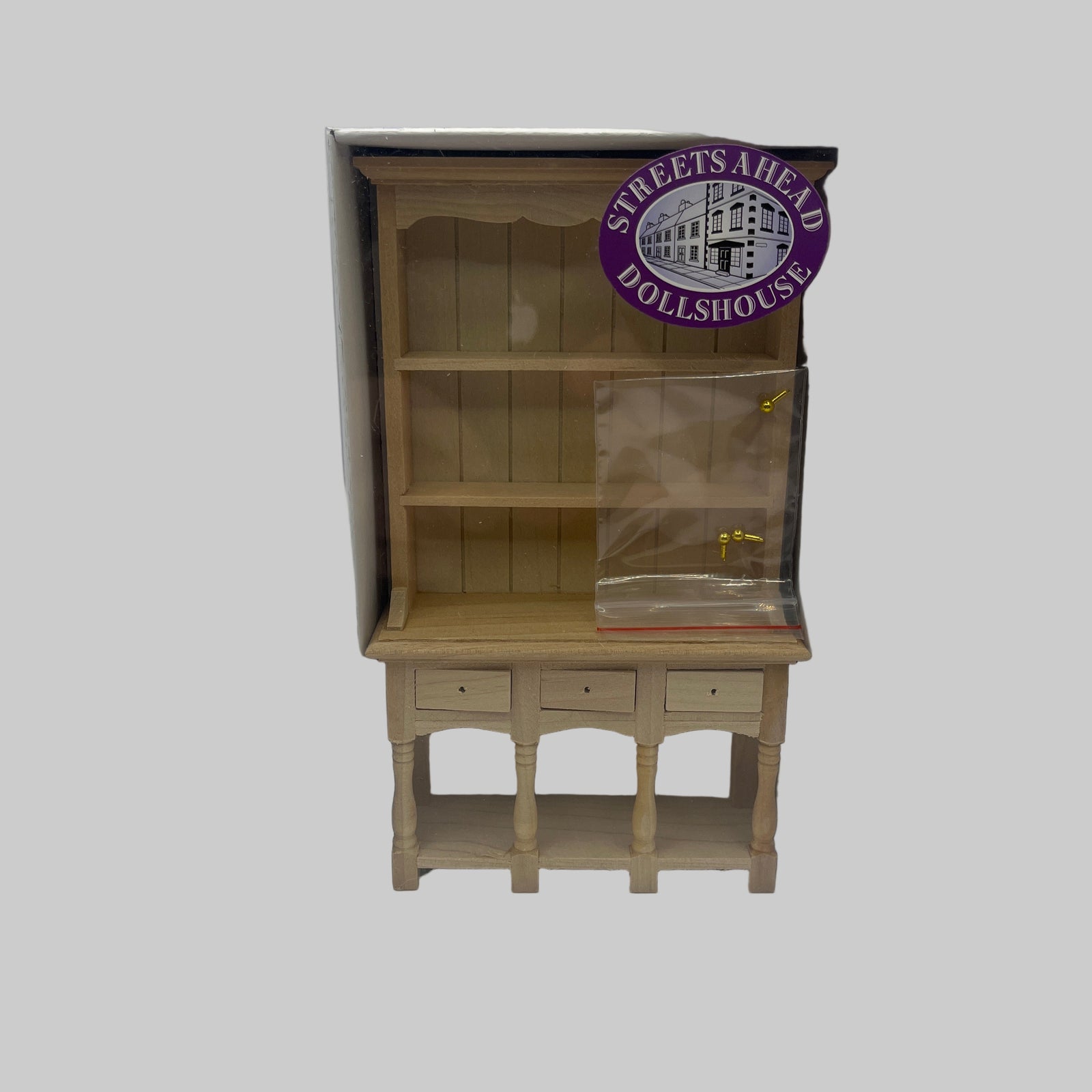 BEF006 - Bare wood 3 drawer dresser