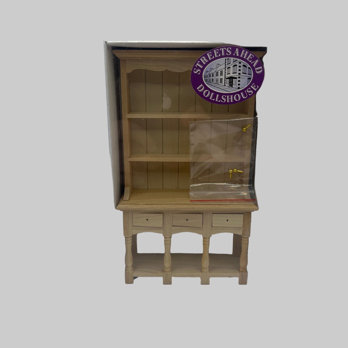 BEF006 - Bare wood 3 drawer dresser