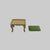 BEF074 - Bare wood upholstered stool