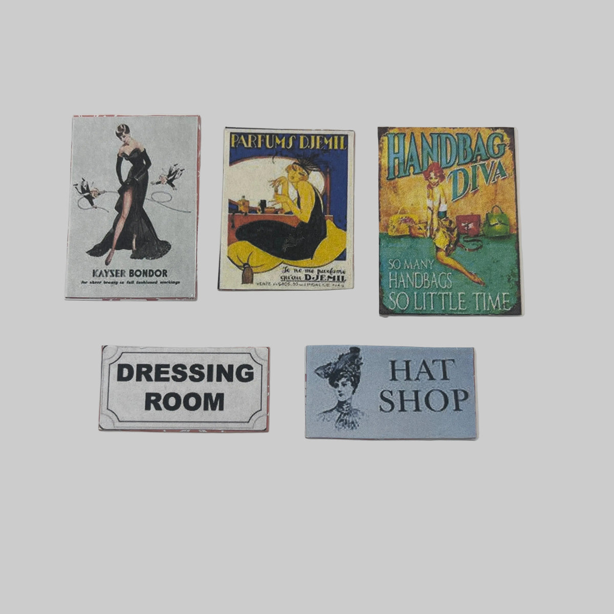 Dolls house 5 shop signs