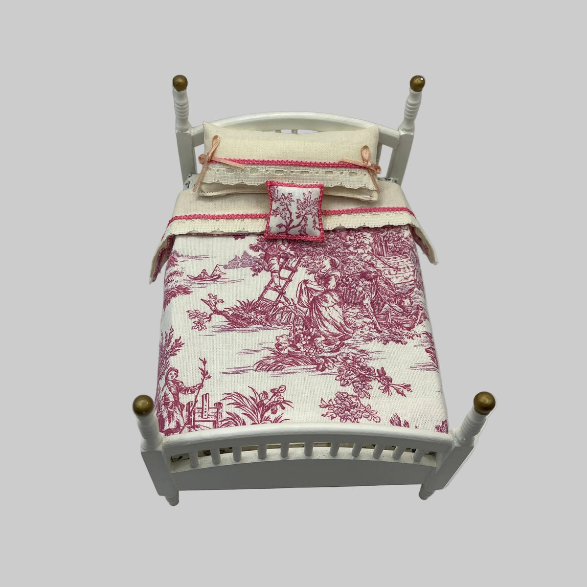 Dolls house French double bedding