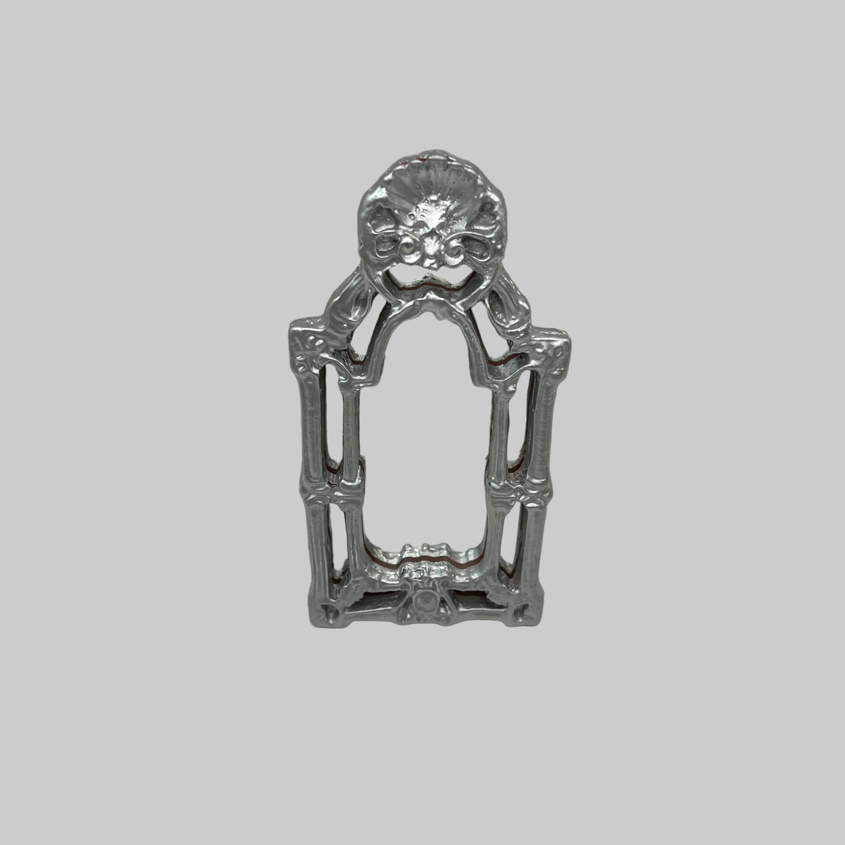 Dolls house Victorian silver mirror
