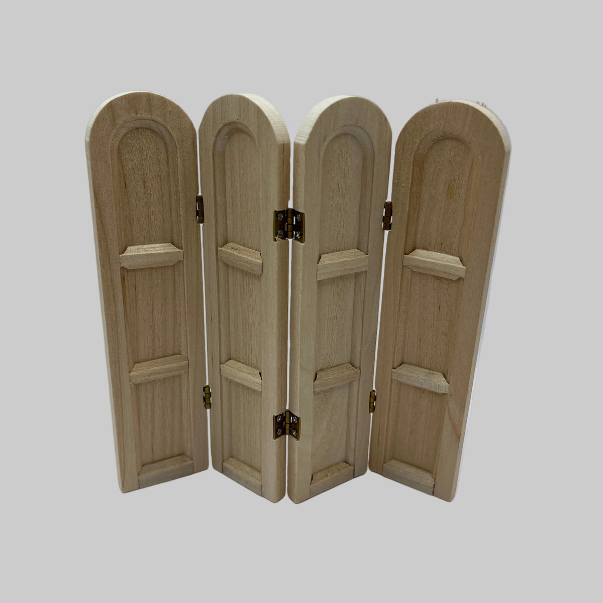 Dolls house bare wood dressing screen
