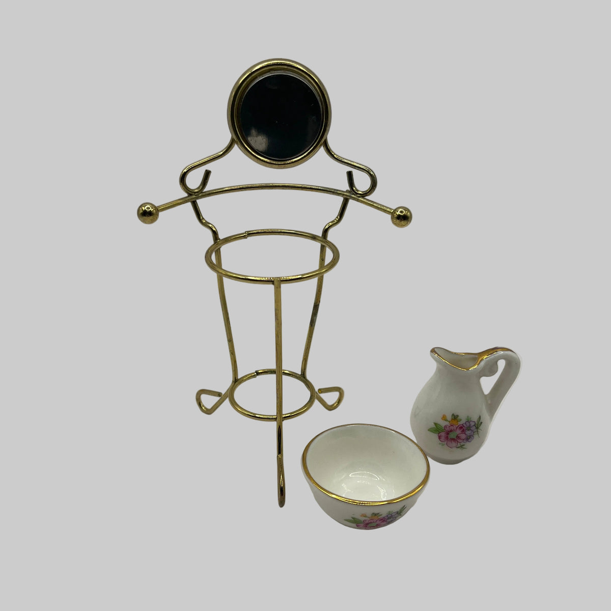 Dolls house brass wash stand