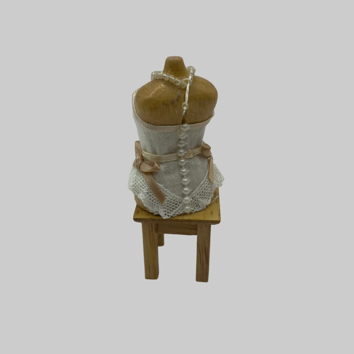 Dolls house corset display mannequin back