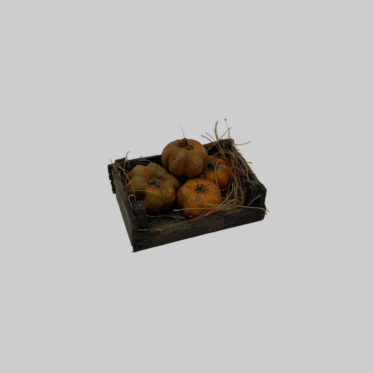 Dolls house crate of pumpkins