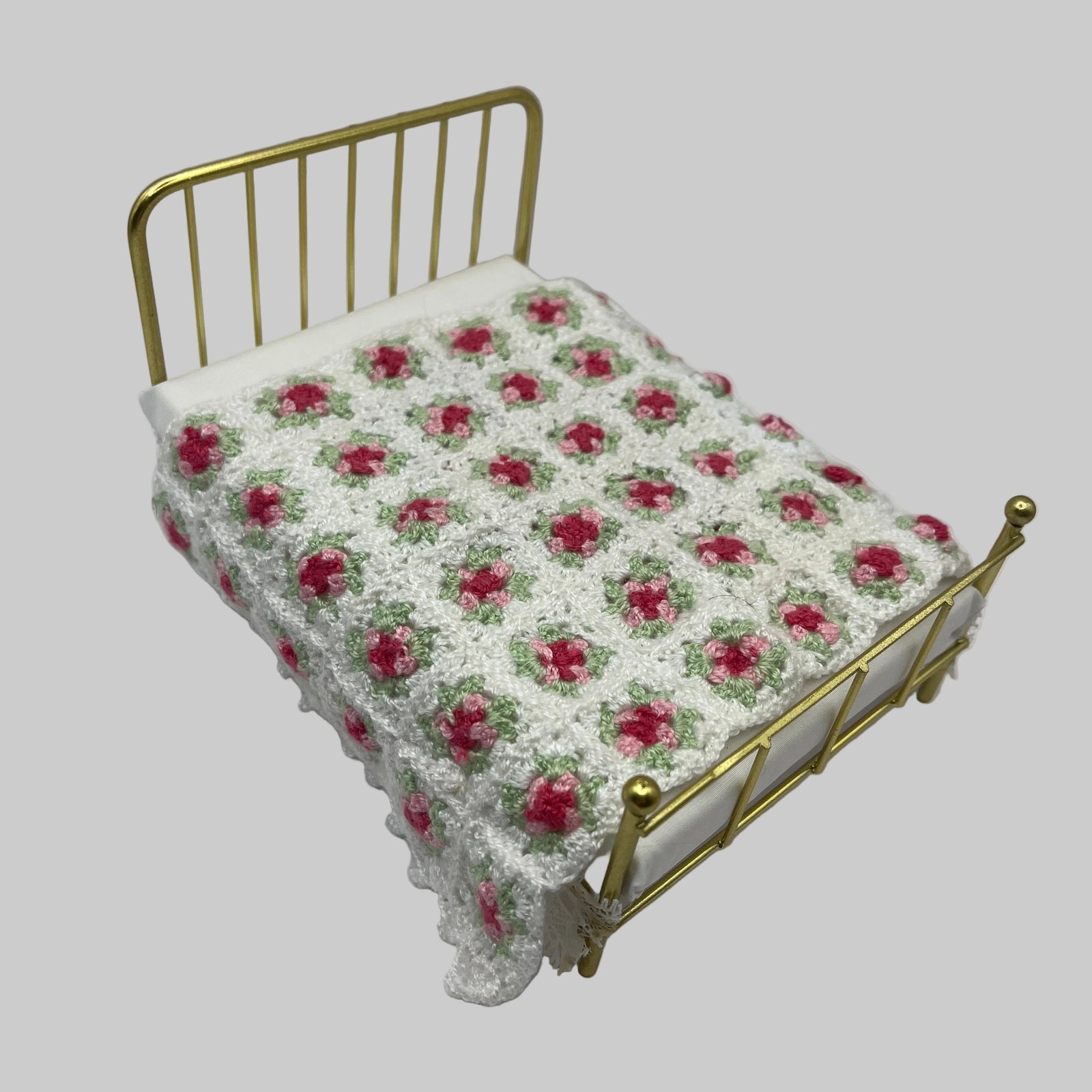 Dolls house crochet bedspread