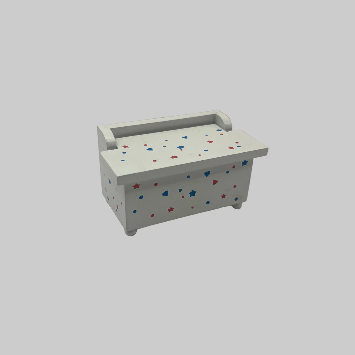 Dolls house decorated toy box